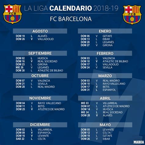 Barcelona Schedule Picture